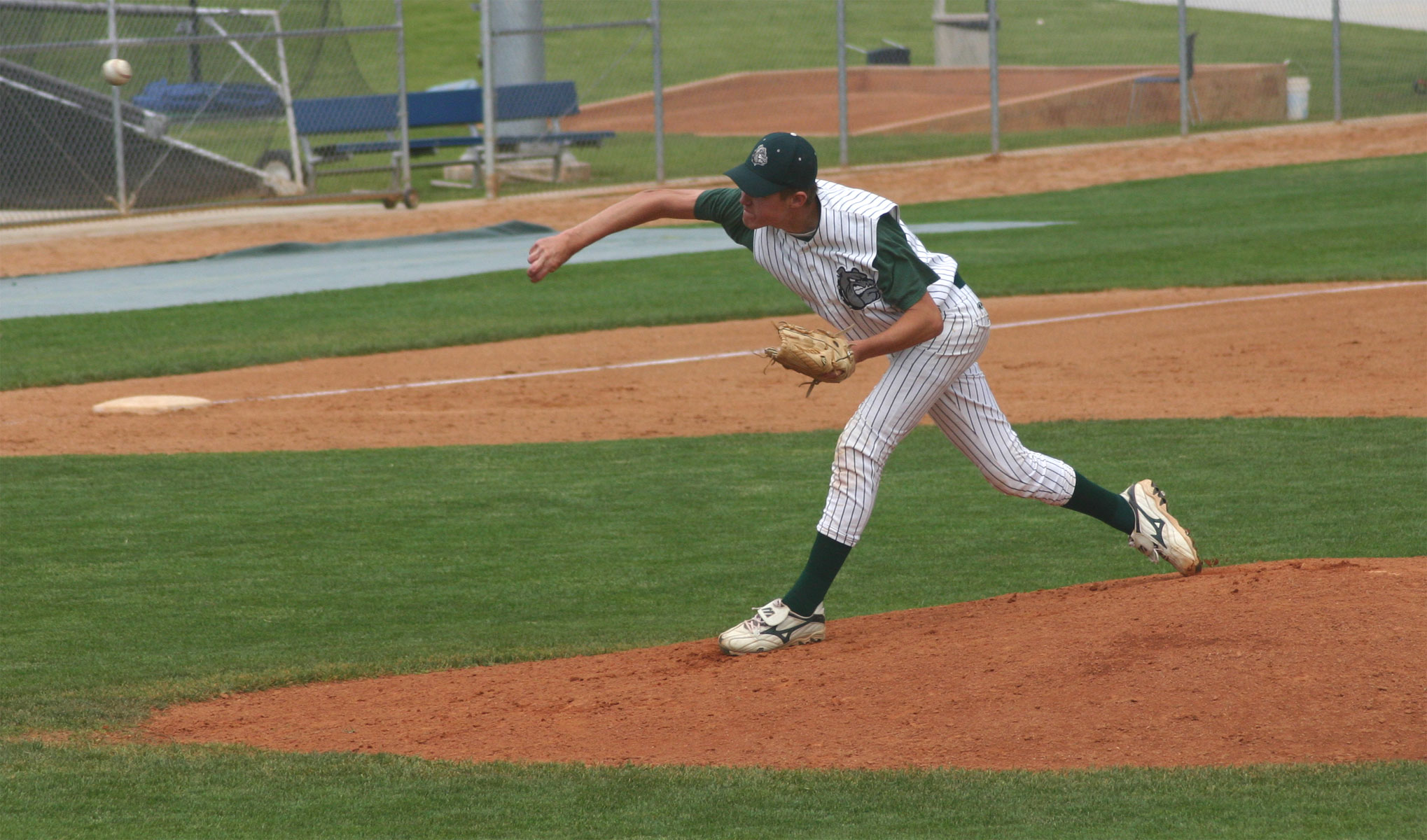 Craig Brimhall pitching.